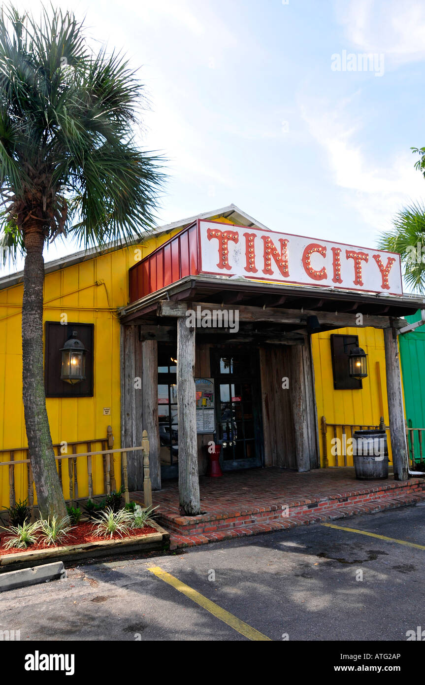 Naples Florida Tin City Shopping district for tourists Stock Photo Alamy