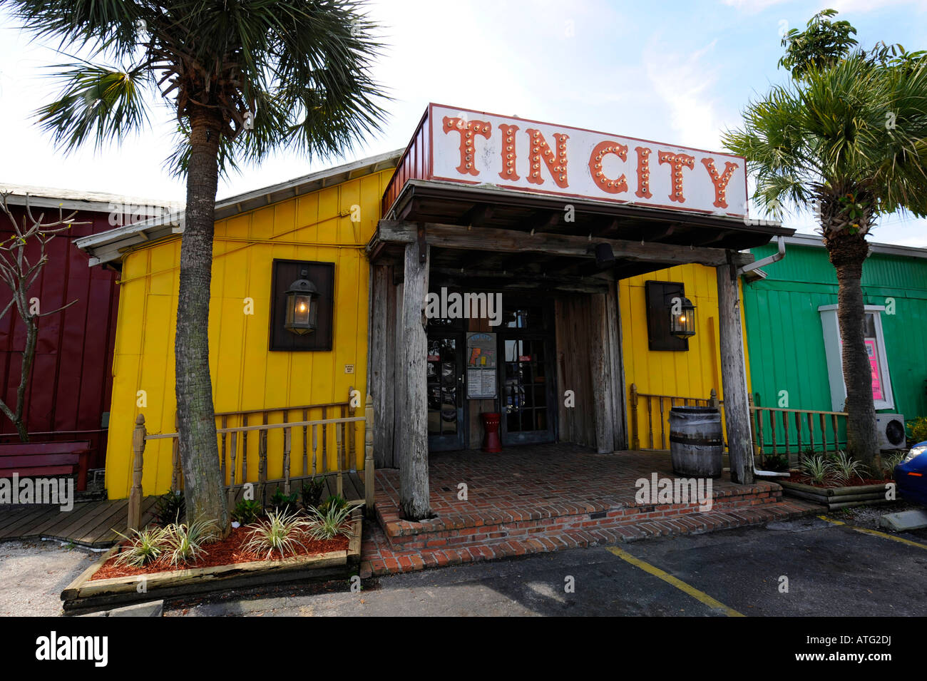 Naples Florida Tin City Shopping district for tourists Stock Photo Alamy