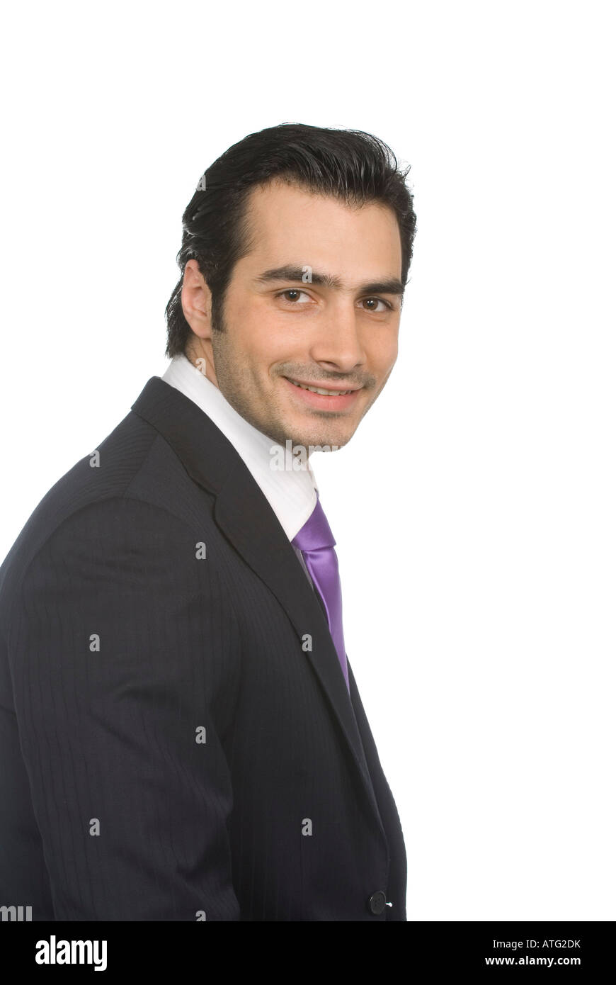 Portrait of a handsome business man wearing a suit Stock Photo - Alamy