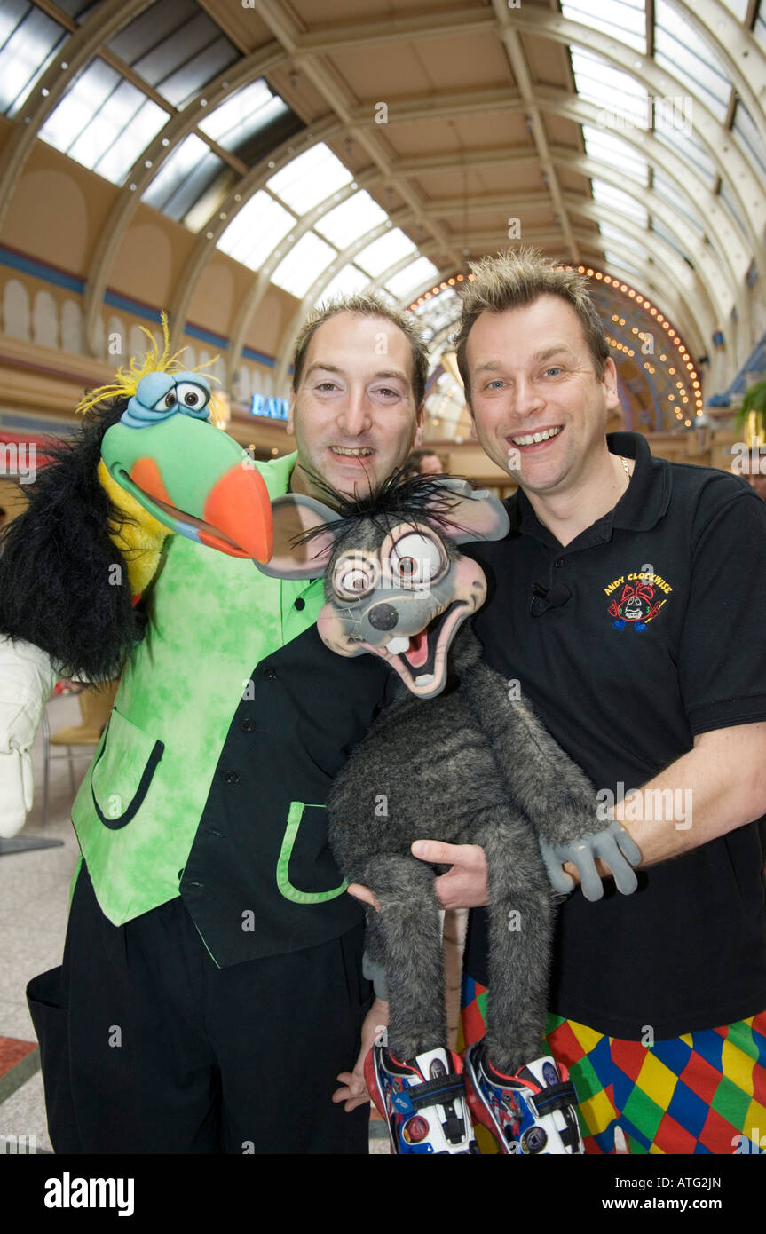 Childrens entertainers with puppet at the Winter Gardens,Blackpool