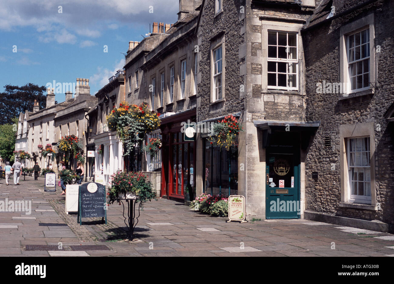 Shops in Corsham High Street Corsham Wiltshire, England UK Stock Photo