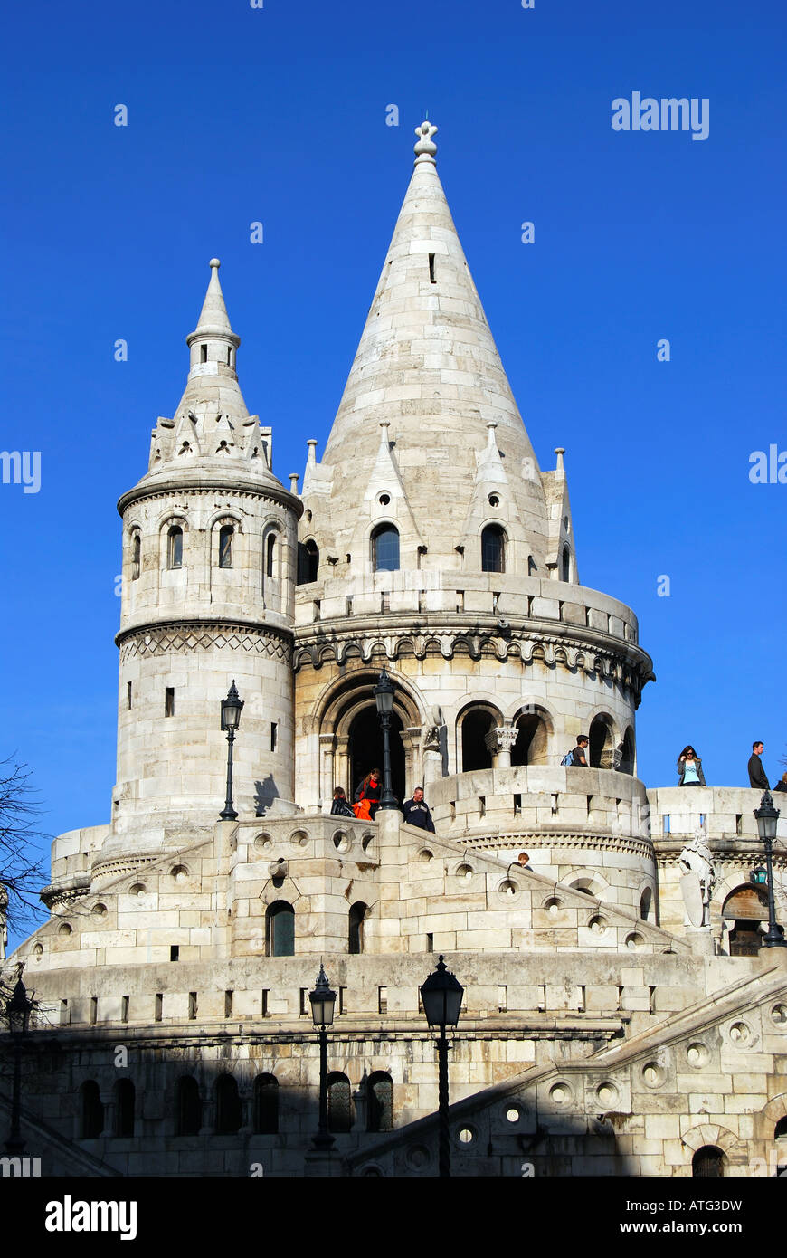 Fisherman's Bastion, The Castle District, Buda, Budapest, Republic of Hungary Stock Photo