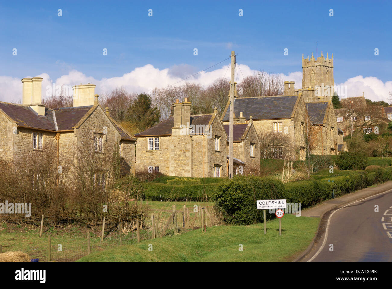 Coleshill village, Oxfordshire Stock Photo