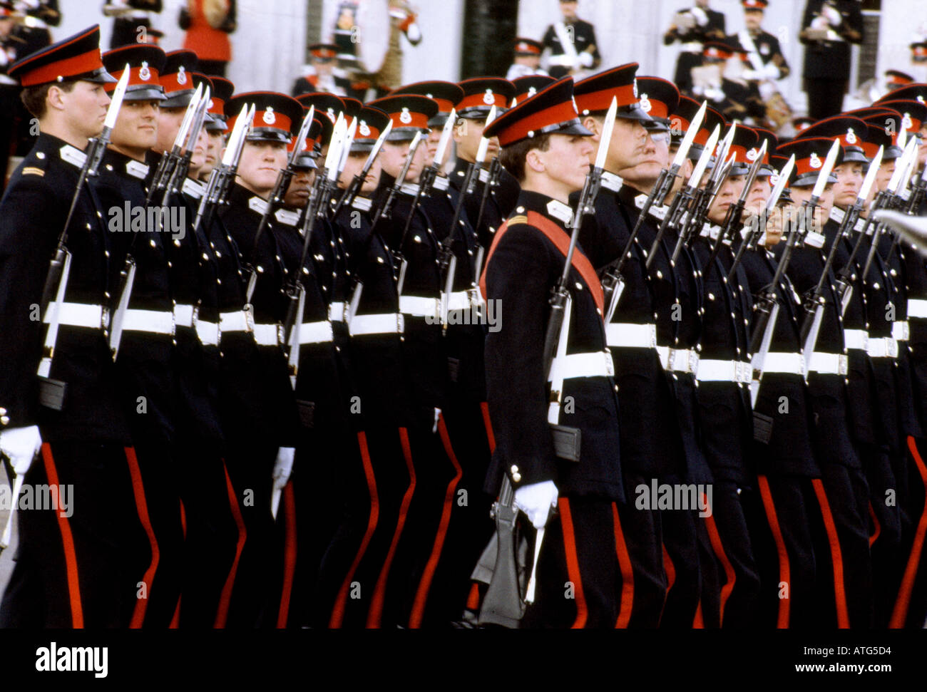 Officer cadets passing out parade at the Royal Military Academy Sandhurst England Stock Photo