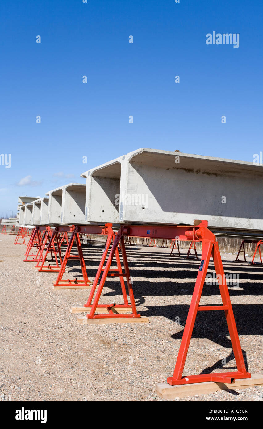 Inventory of Prefabricated concrete construction elements , Finland Stock Photo