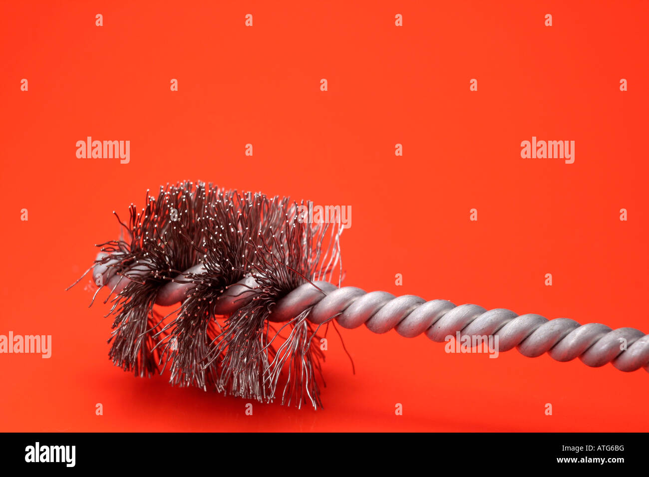 Plumbers copper pipe cleaning brush to clean the inside of fittings