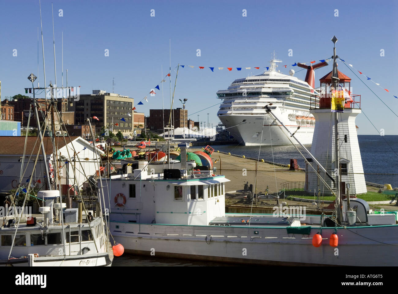 Stock Image Of Port Of Saint John New Brunswick Canada With Cruise Ship ...