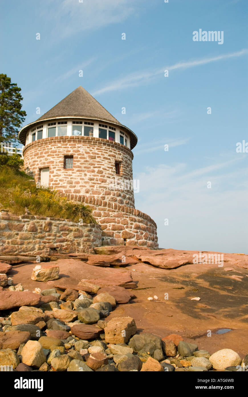 Stock image of bath house of Sir William Van Horne on Ministers Island
