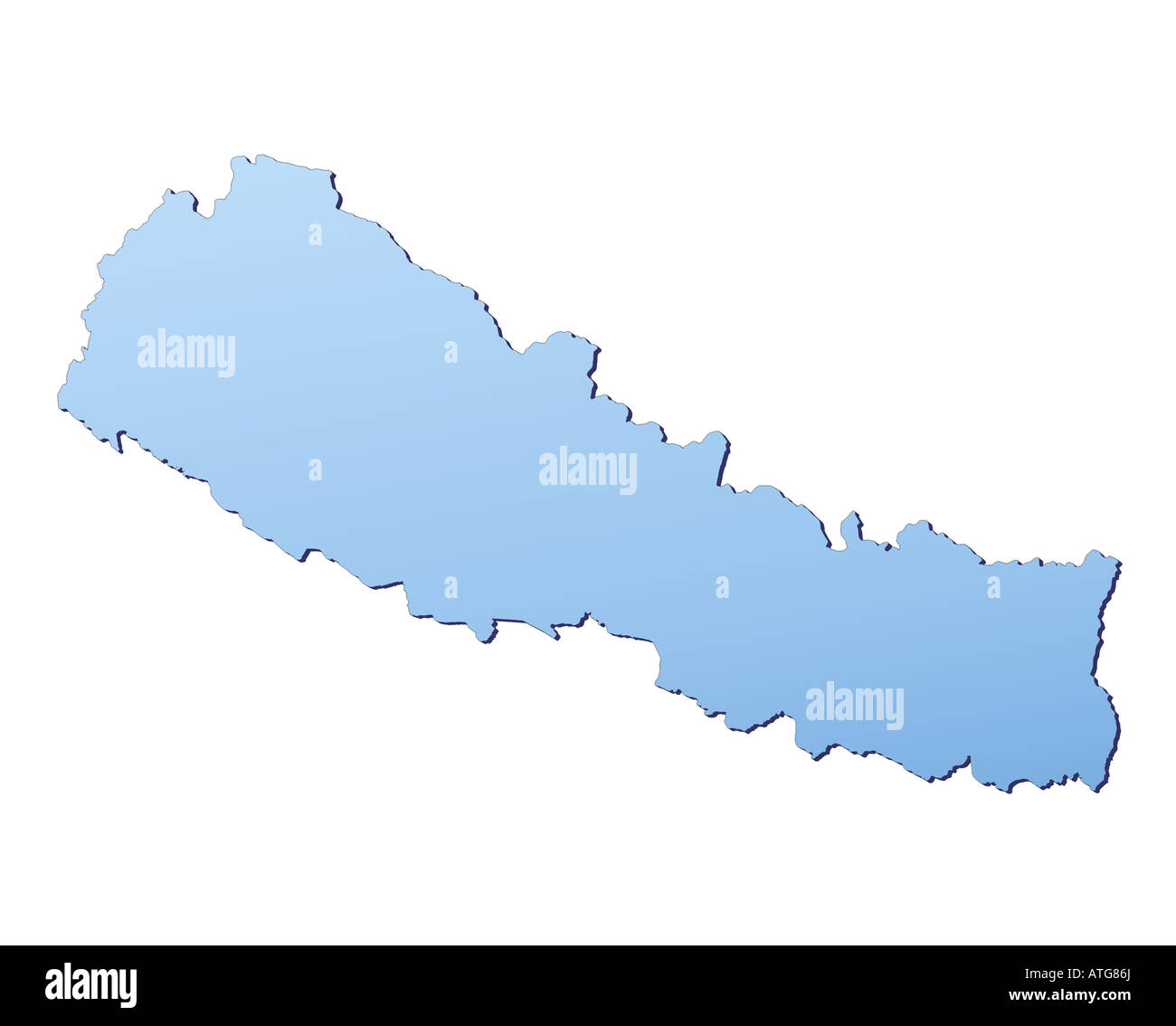 Nepal map Stock Photo