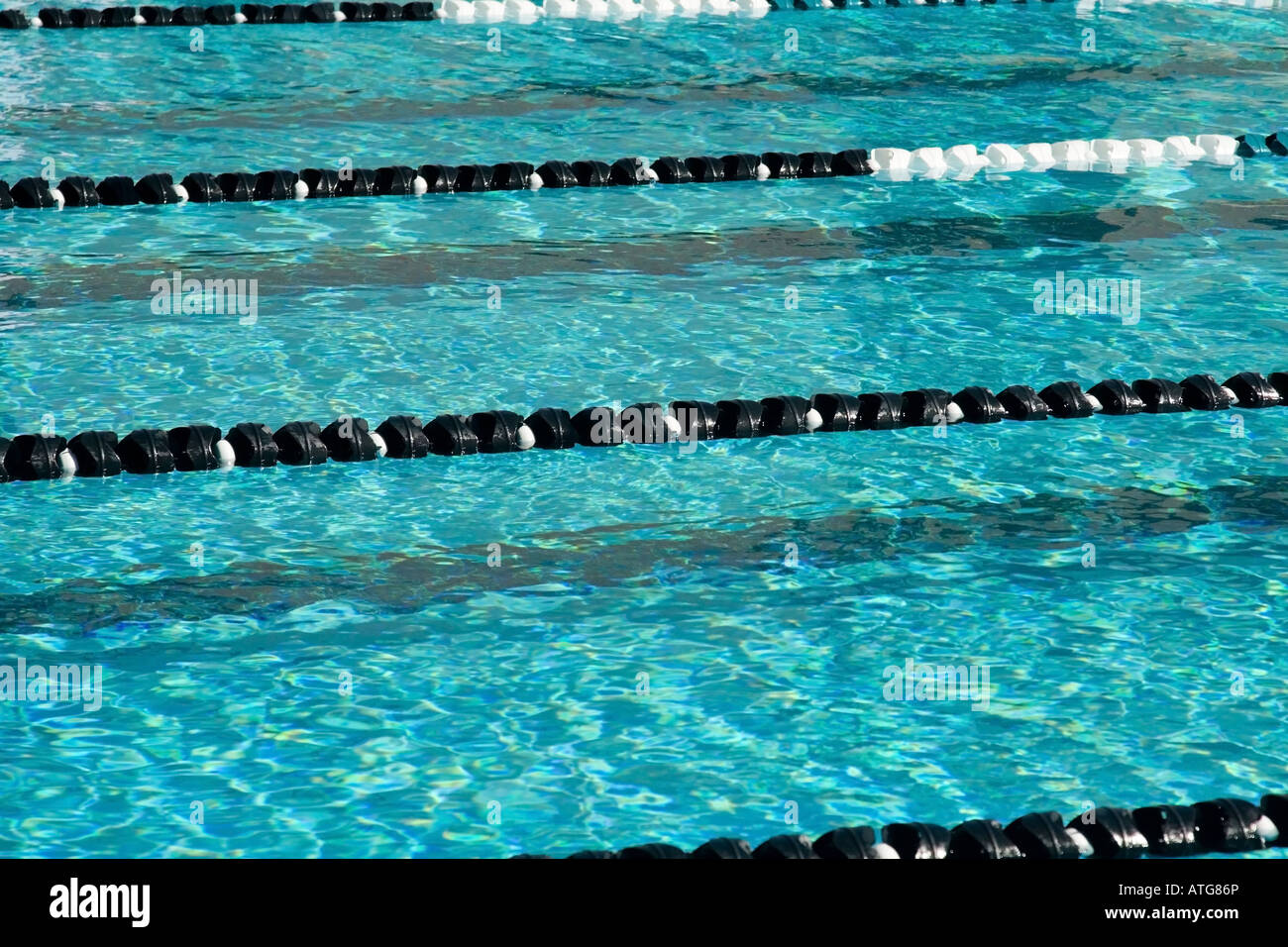 The water texture patterns of a competitive swimming pool after a race ...