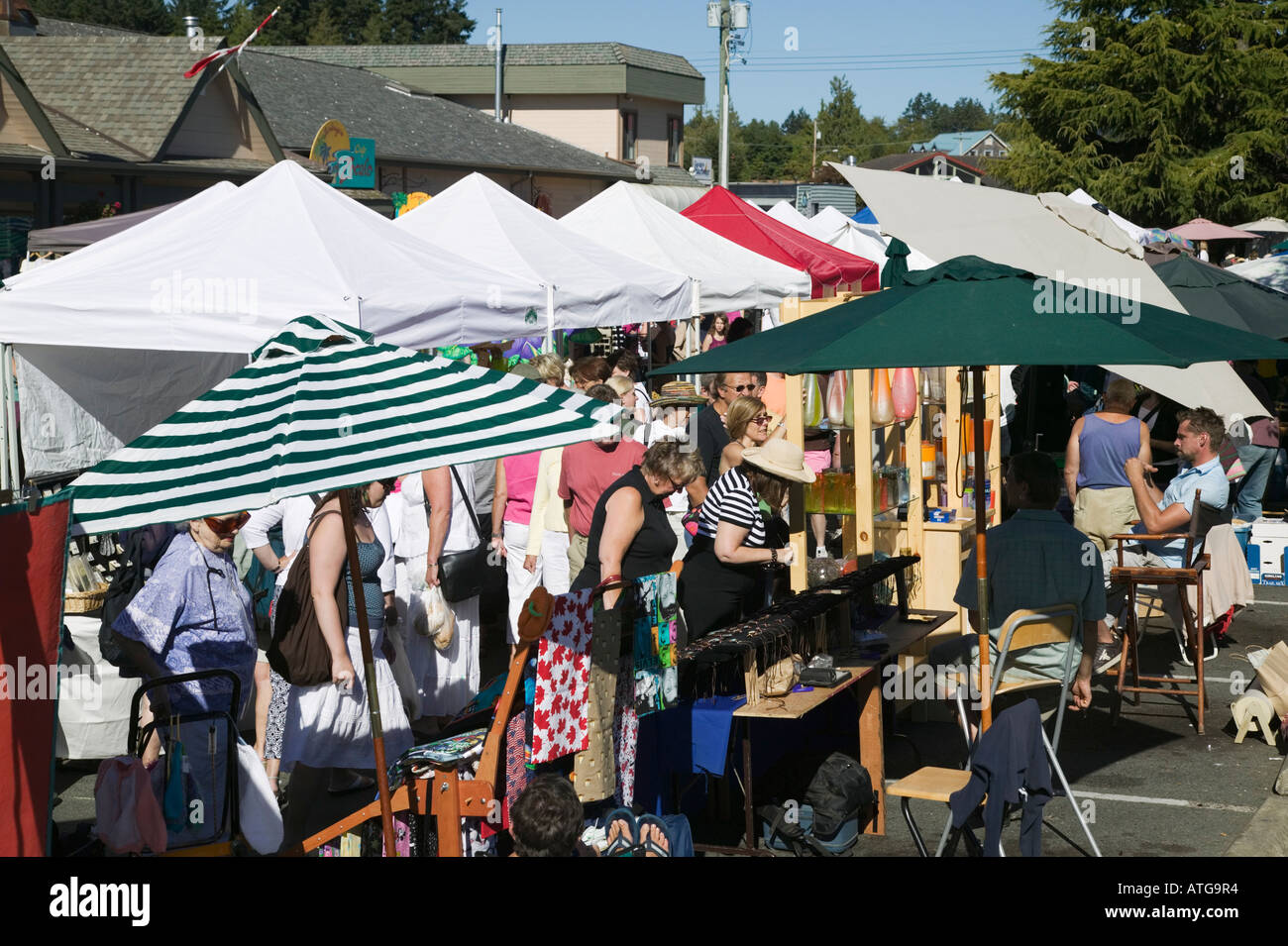 Saturday Public Market Ganges Salt Spring Island BC Canada Stock Photo Alamy
