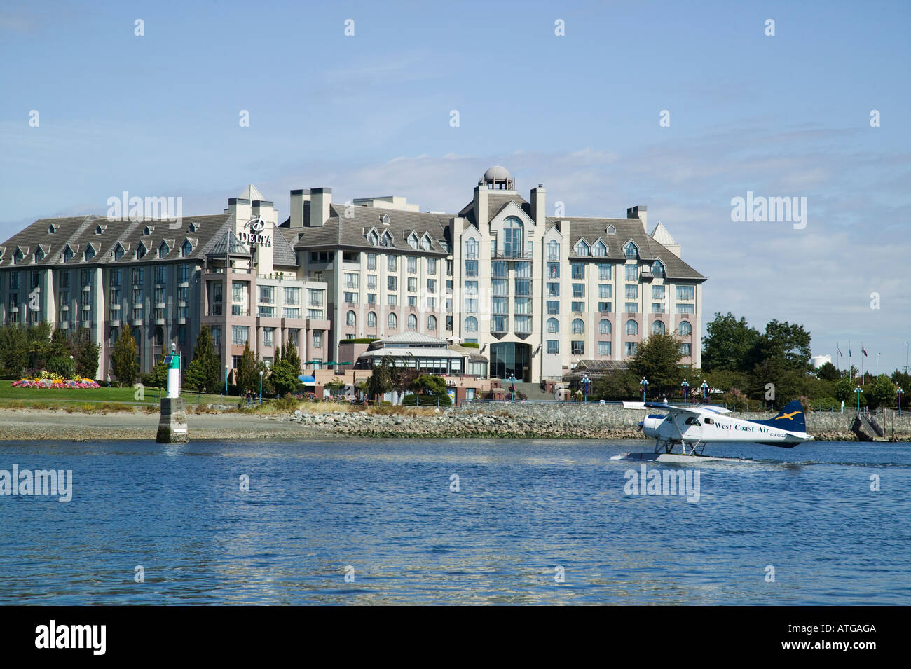 Delta Hotel and Float Plane Victoria British Columbia Canada Stock