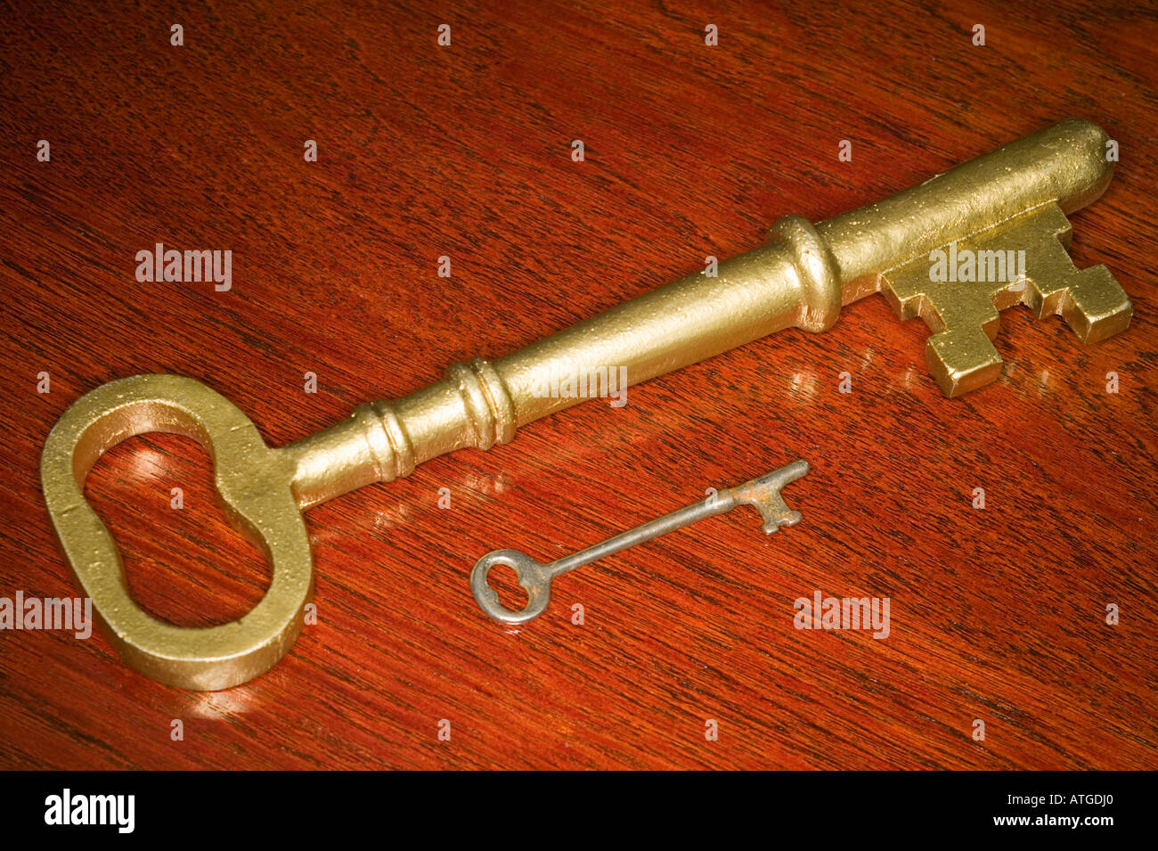 Large and Small Skeleton Key Stock Photo Alamy