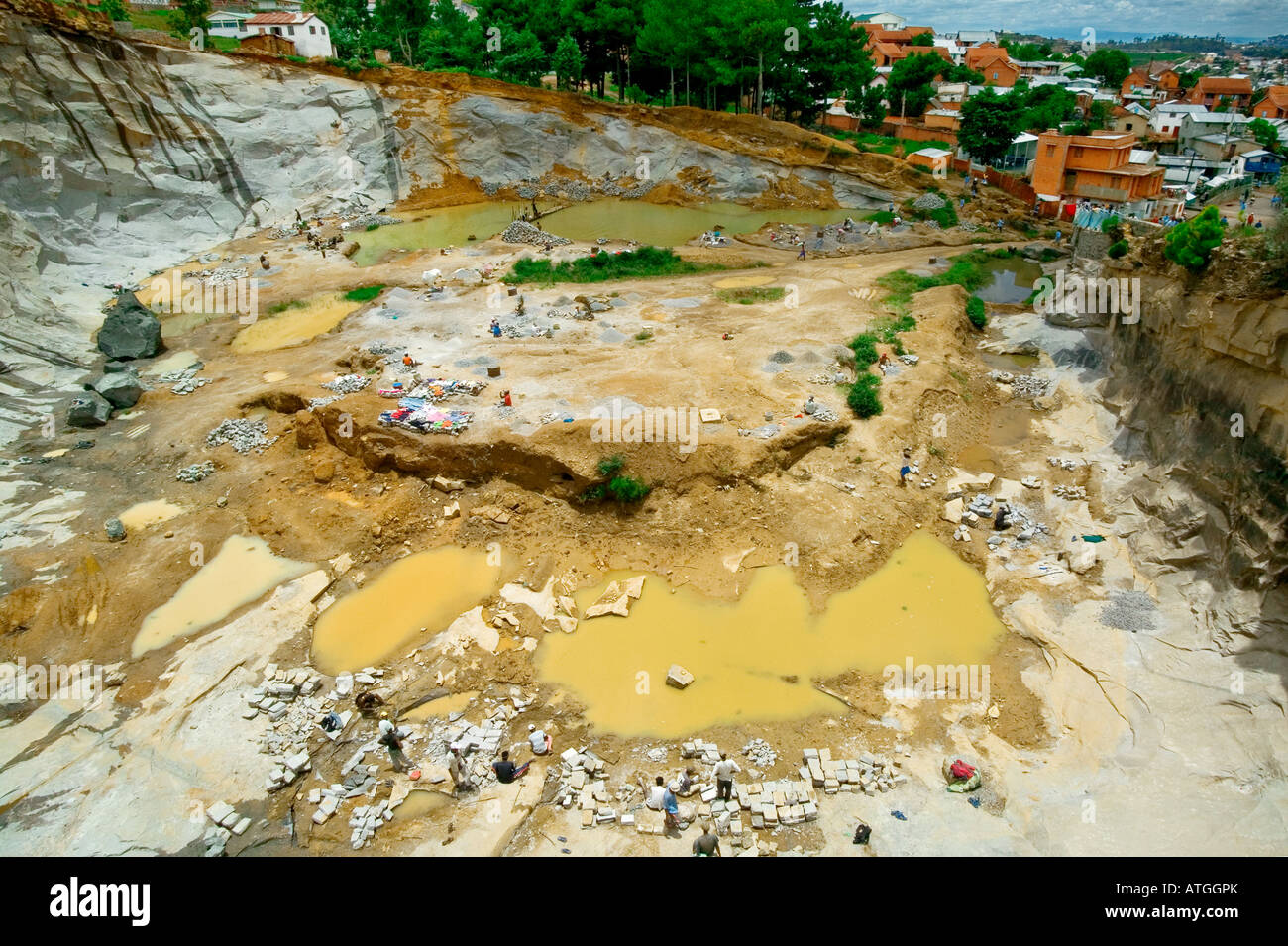 STONE QUARRY MANANTENASOA MADAGASCAR AFRICA Stock Photo Alamy