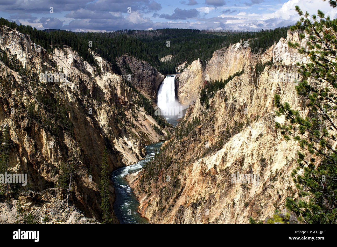 waterfall at the artist point Stock Photo - Alamy