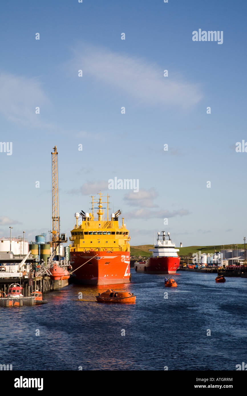 Viking Dynamic in port, Offshore Supply tug ship, Vessel at Aberdeen