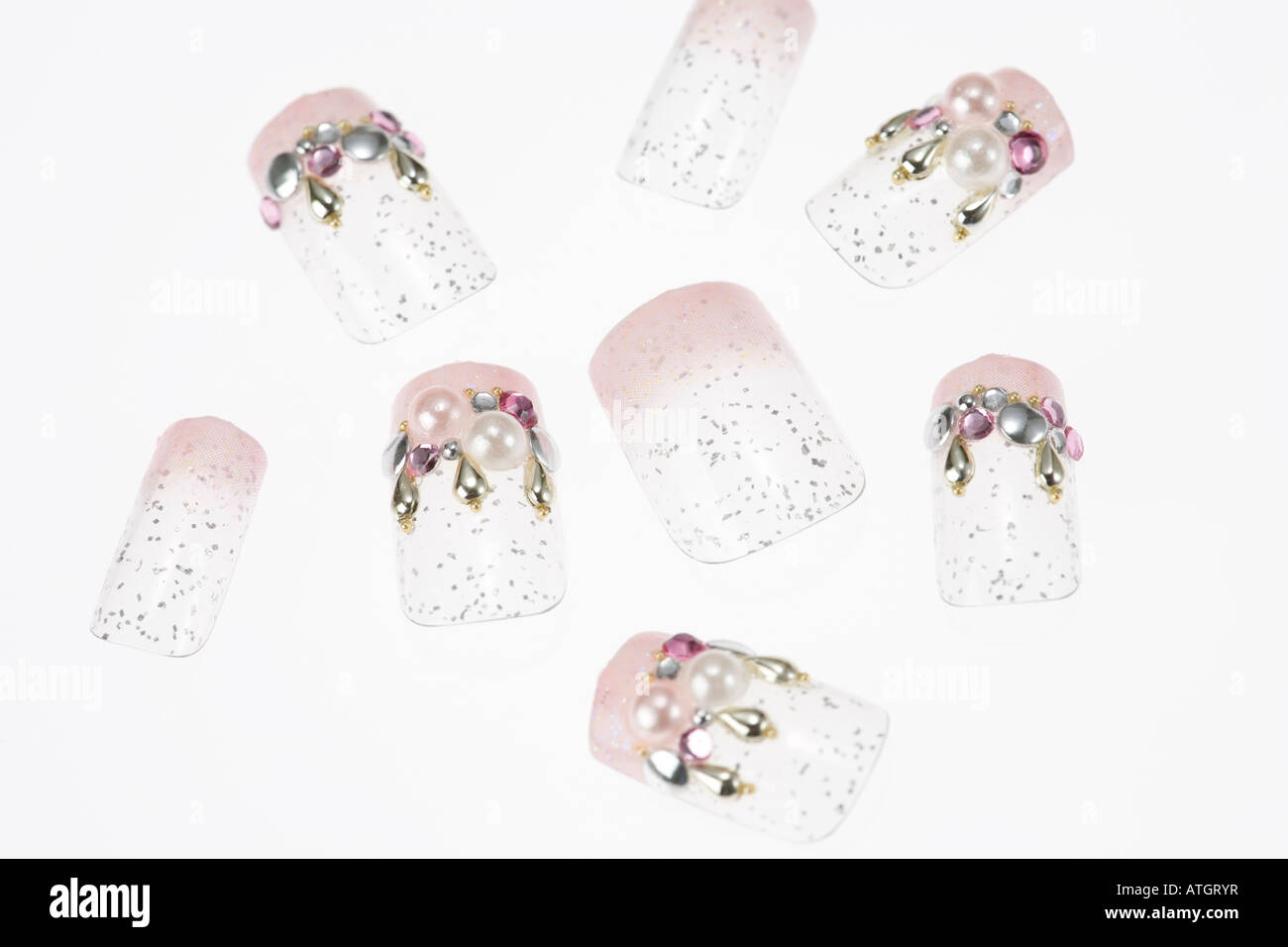 False fingernails Stock Photo