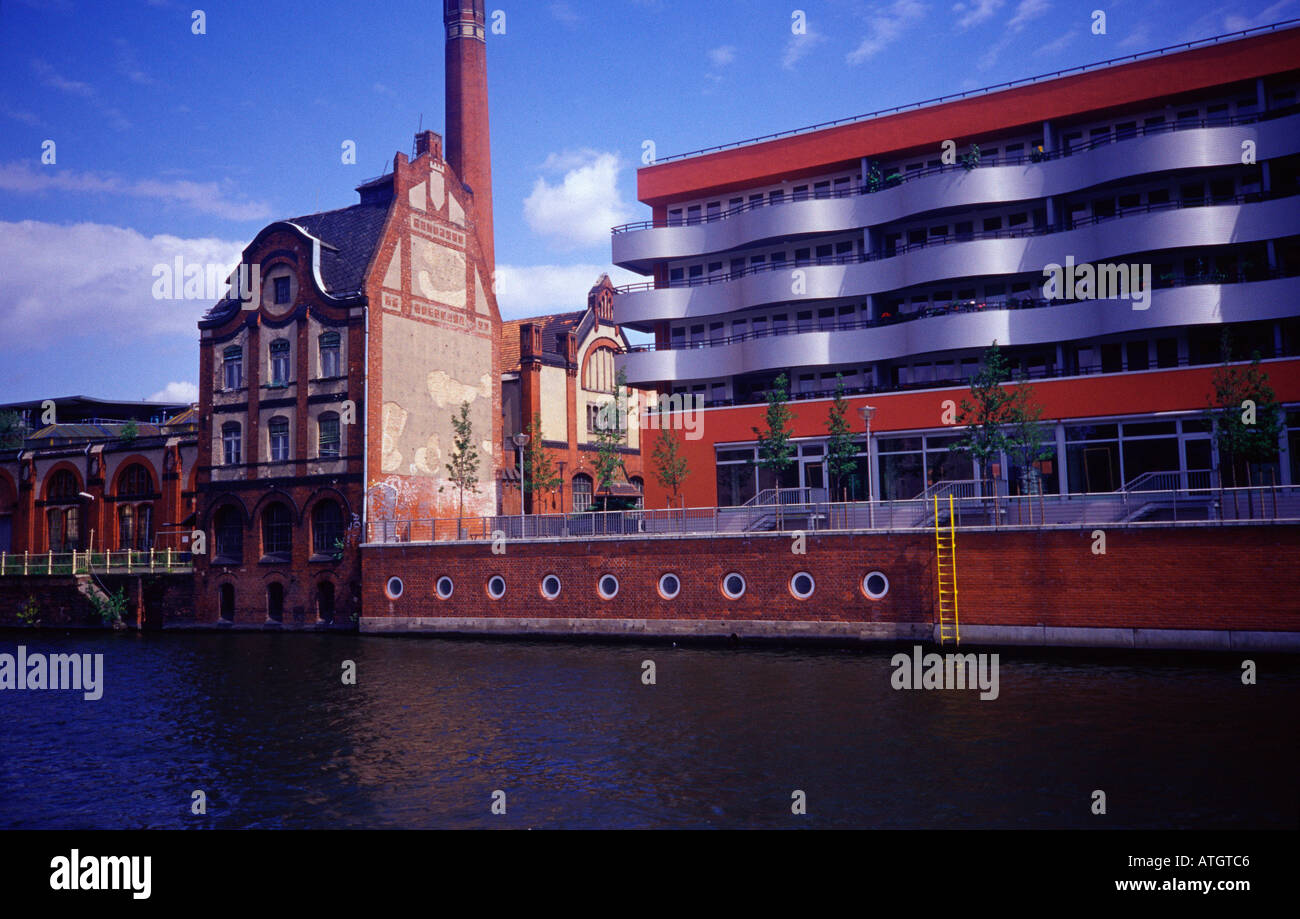 The radialsystem cultural centre built in the mid 19th-century pumping station for sewer system located at the shore of Spree river in Berlin Germany Stock Photo