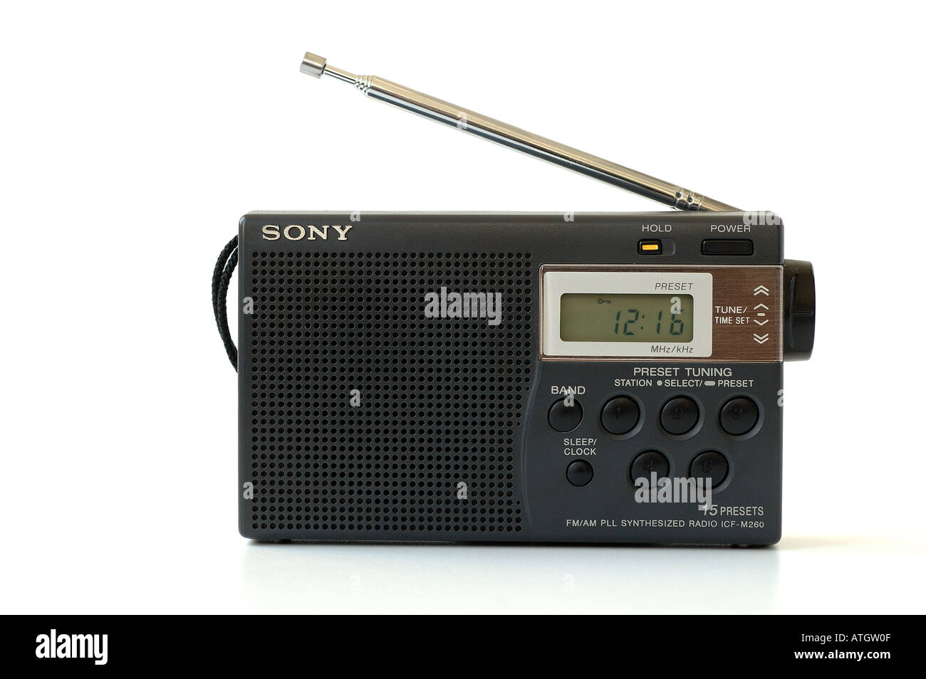 Sony radio FM portable digital receiver Stock Photo