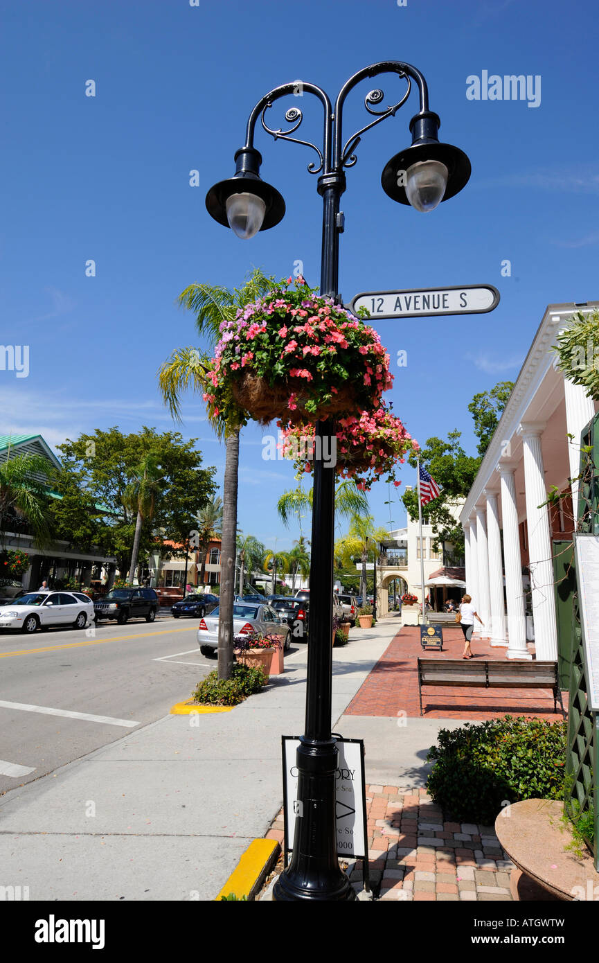 Naples Florida Main Downtown Shopping District Stock Photo Alamy