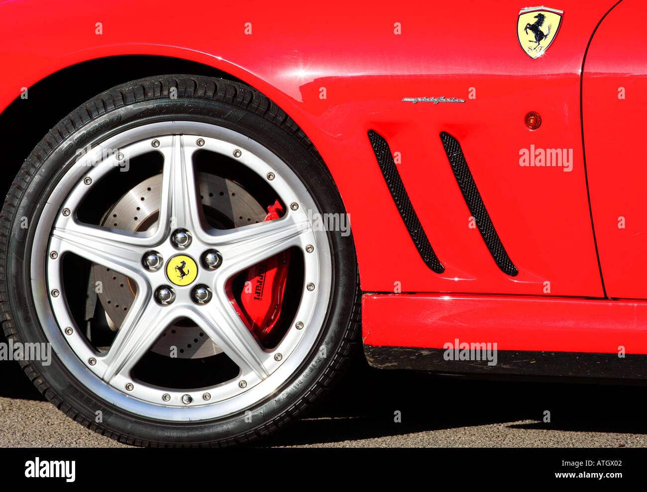 Ferrari 575M Maranello wheel Stock Photo