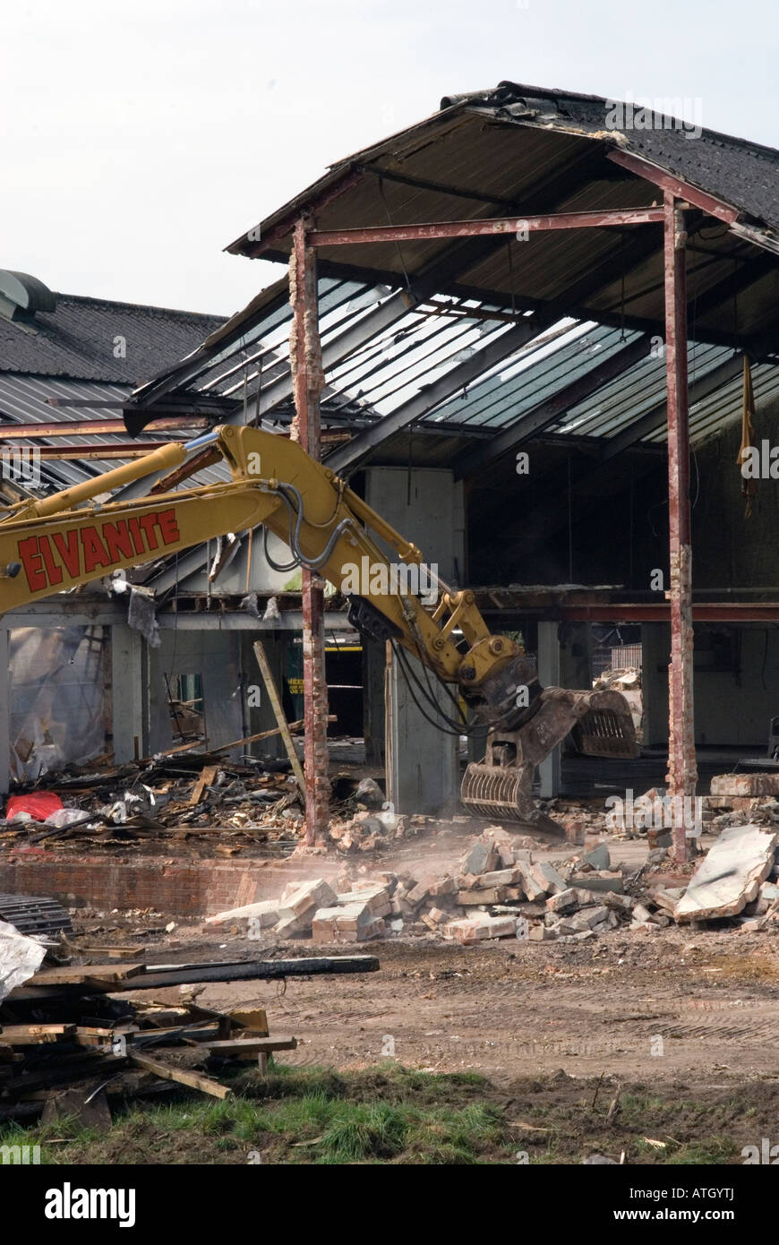 Old Buildings Being Demolished Stock Photo - Alamy