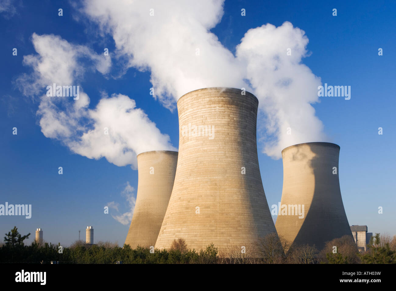 Power station cooling towers, Didcot, UK Stock Photo