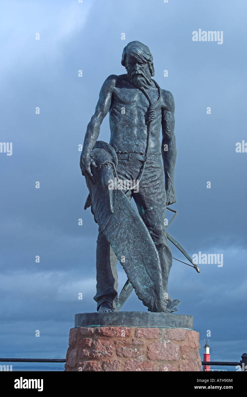 Statue of Ancient Mariner. Watchet. Somerset. England. Stock Photo