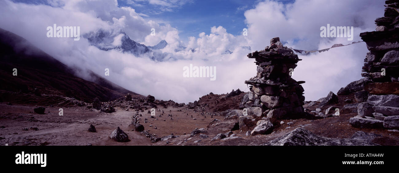 stupa in Himalaya mountains, Nepal Stock Photo - Alamy