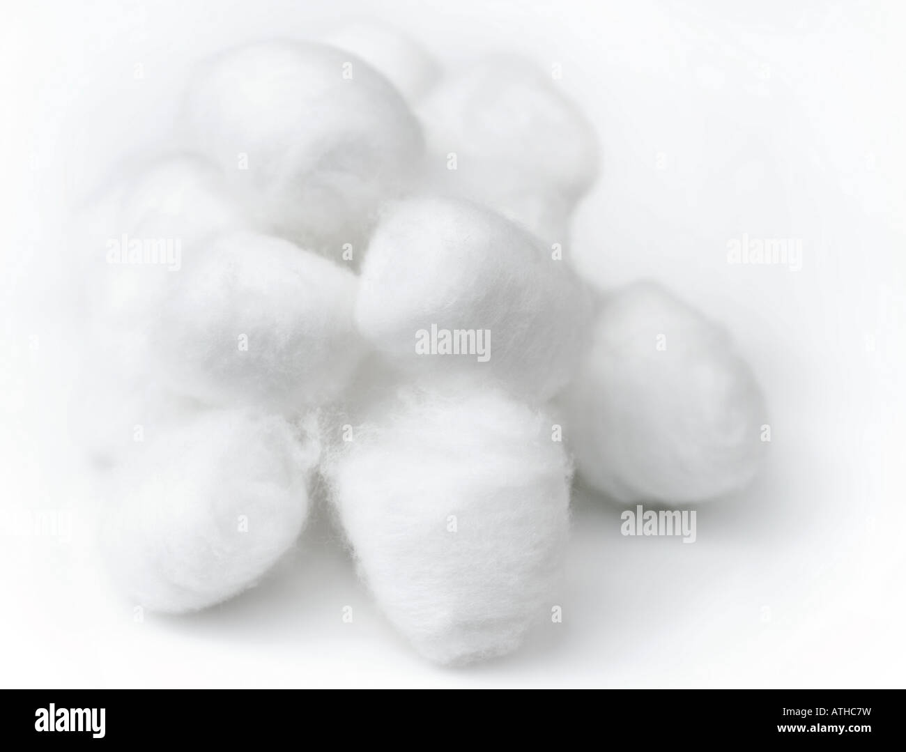 Organic cotton wool balls against a white background Stock Photo Alamy
