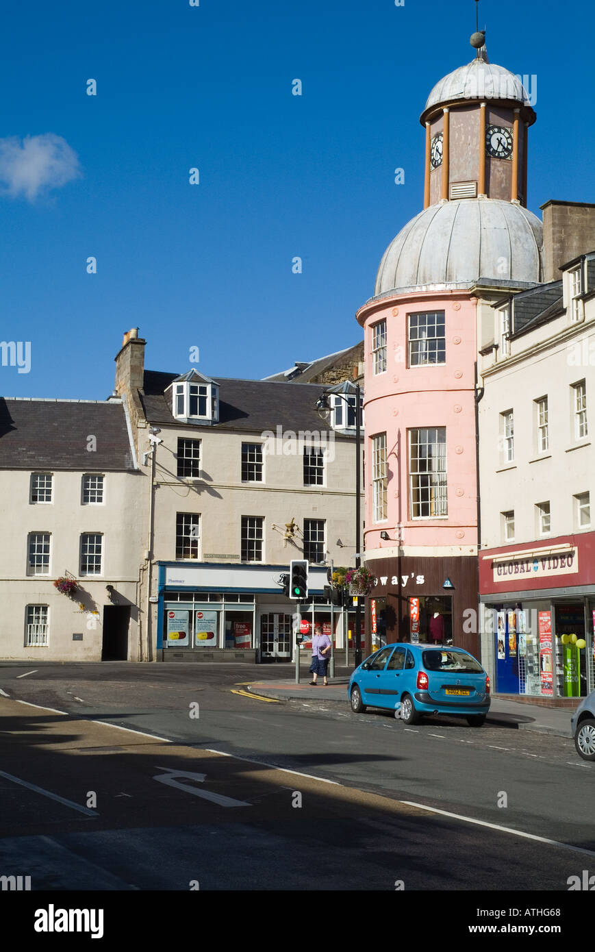 dh CUPAR FIFE Domed clock tower Crossgate Stock Photo Alamy