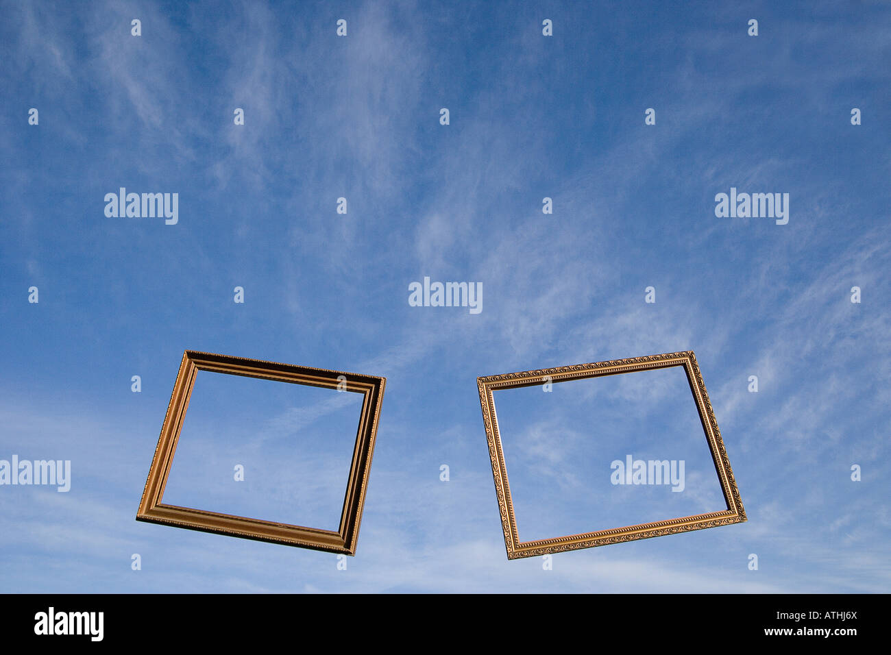 Picture frames in a landscape Stock Photo - Alamy