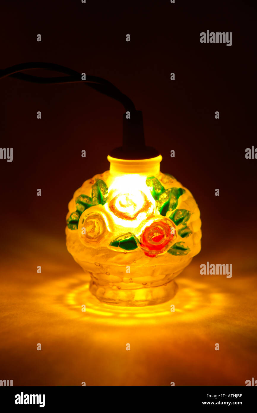 antique glass christmas tree light cover Stock Photo Alamy