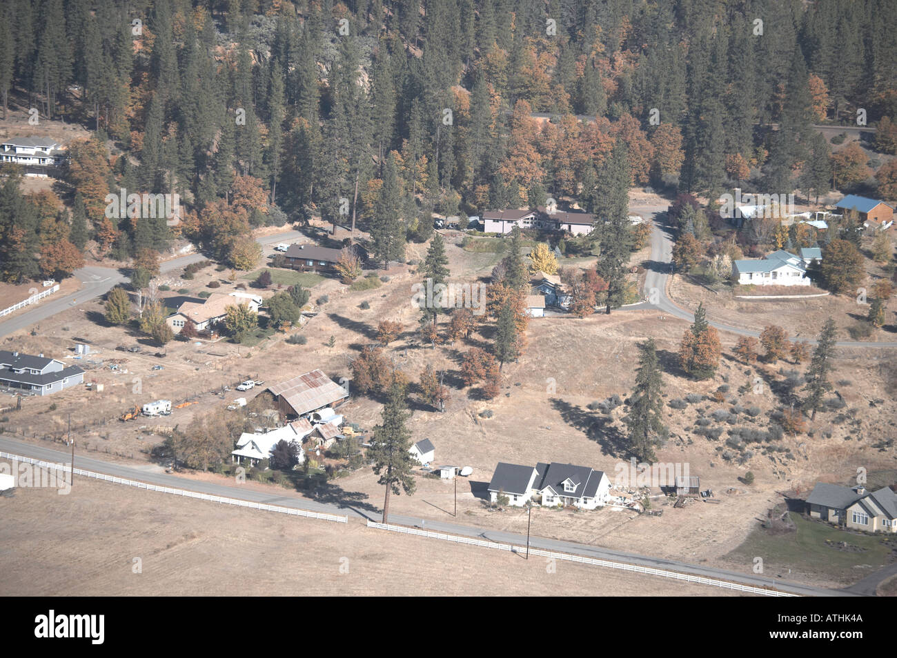 Aerial view of Quincy, California Stock Photo Alamy