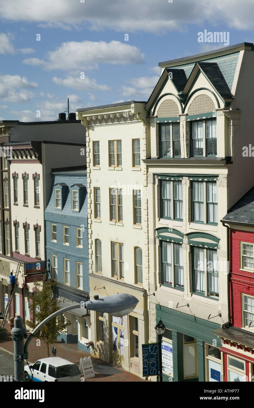 Renovation of historic buildings Market Street Wilmington Delaware Stock Photo