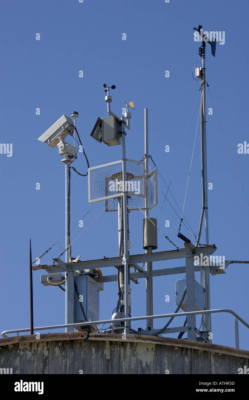 Weather recording equipment on Meterological observatory on summit of