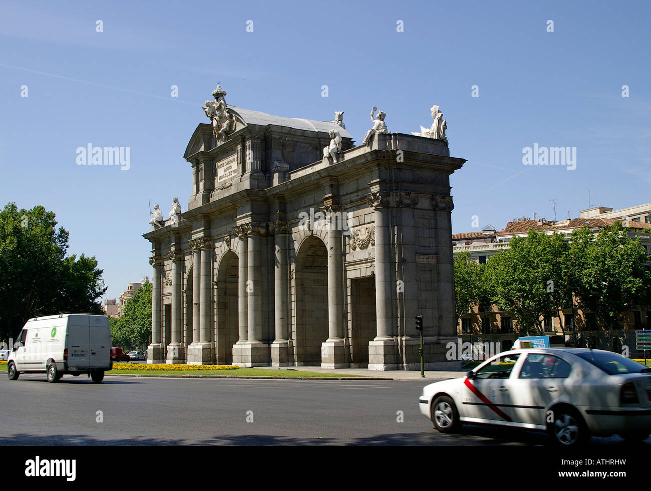 Door of Alcala, sight of a monument of tourist interest Stock Photo
