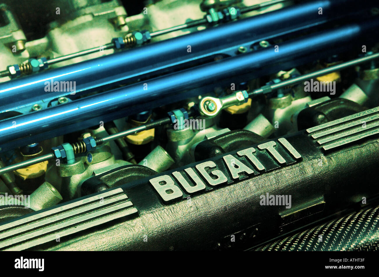 Bugatti EB110 engine bay Stock Photo