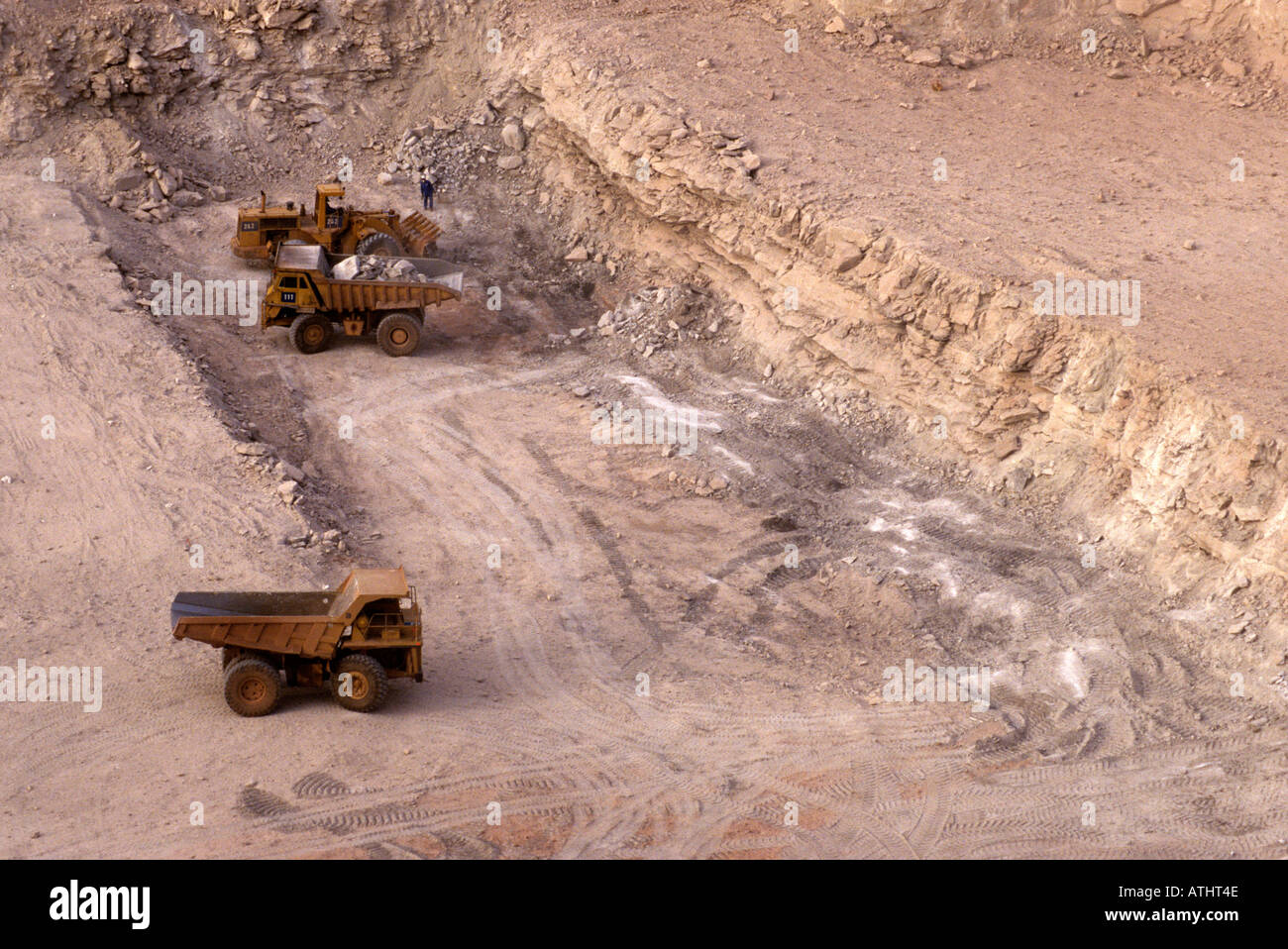 Uranium Open Pit Mine Near Arlit, Niger Stock Photo
