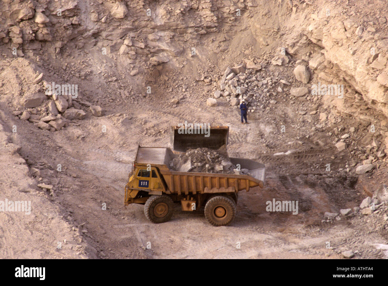 Open Pit Uranium Mine, Arlit, Niger Stock Photo