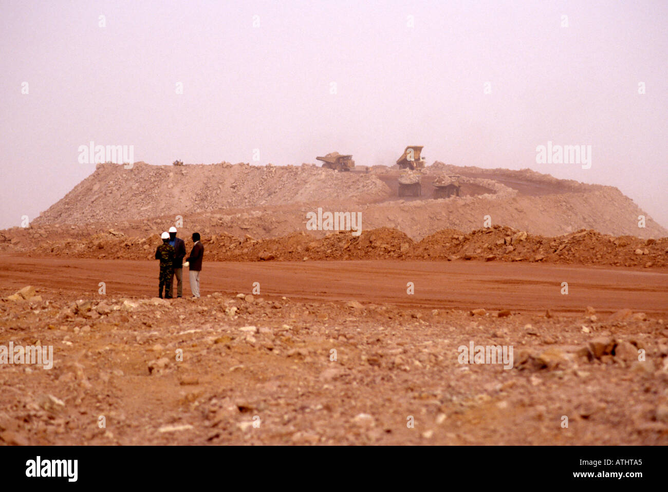 Uranium Mine Tailing Pile, Arlit, Niger Stock Photo