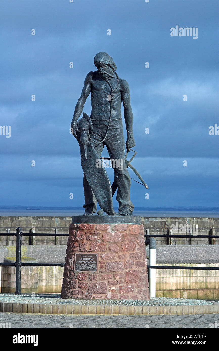 Statue of Ancient Mariner. Watchet. Somerset. England Stock Photo