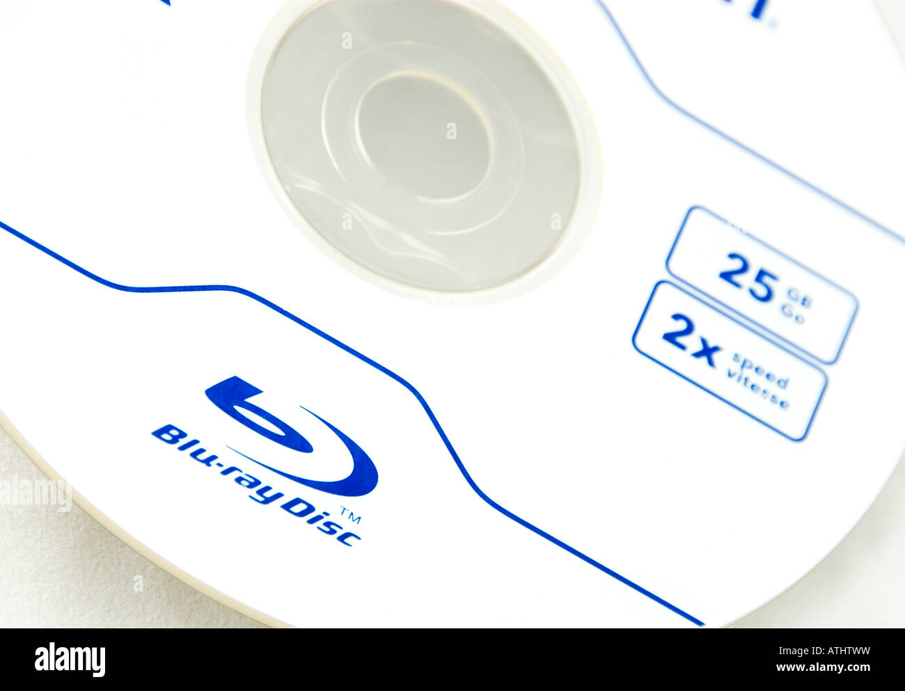 Recordable Blu Ray Disc Stock Photo