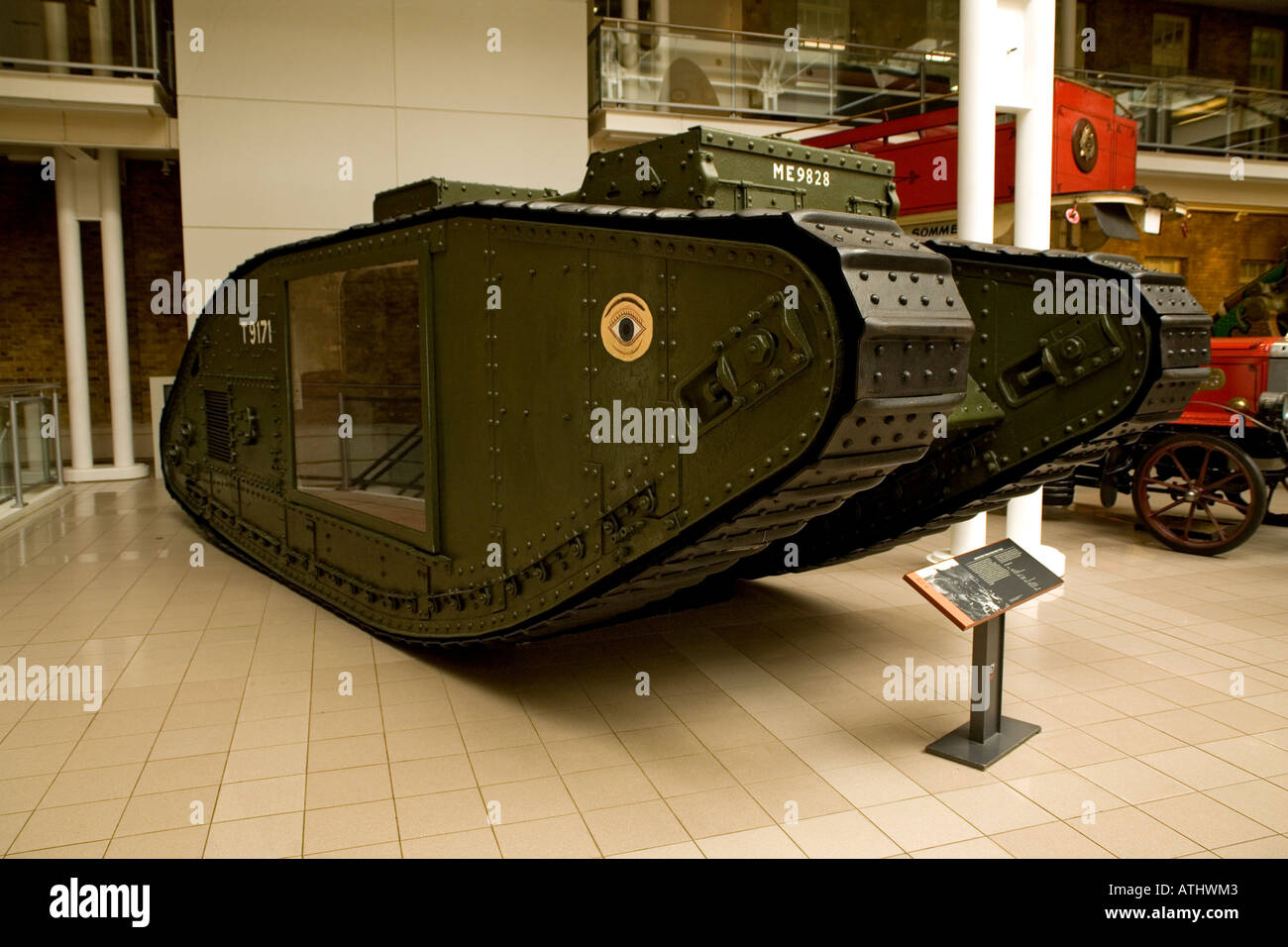 World War One tank at the Imperial War Museum in London England Stock Photo