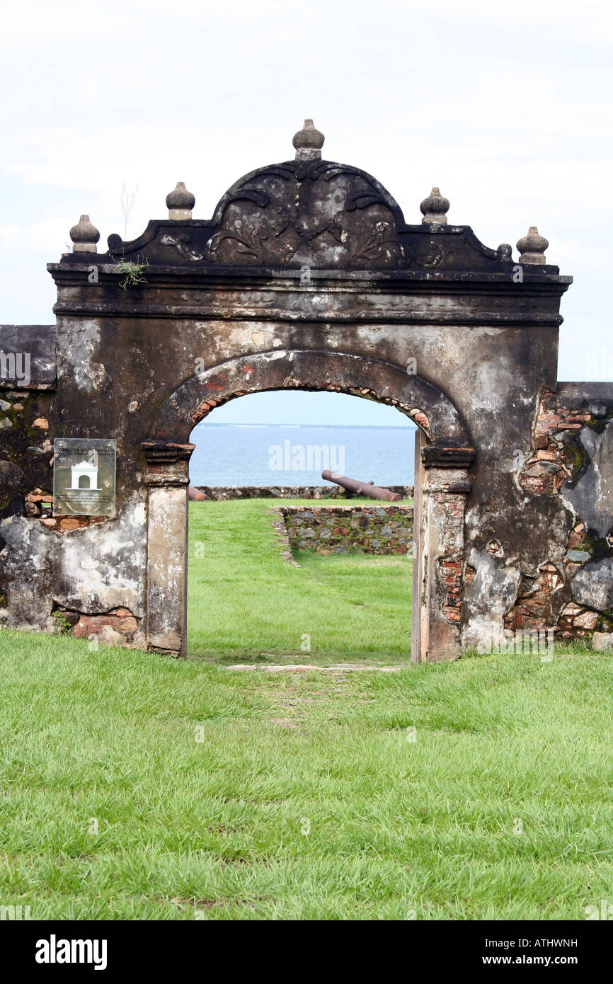 The Spanish fort, Fortalezza de Santa Barbara, in Trujillo, Honduras on