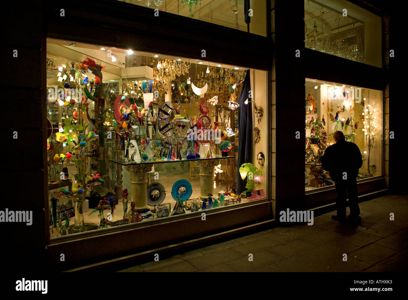 Murano glass for sale in a shop in Venice Italy Stock Photo Alamy
