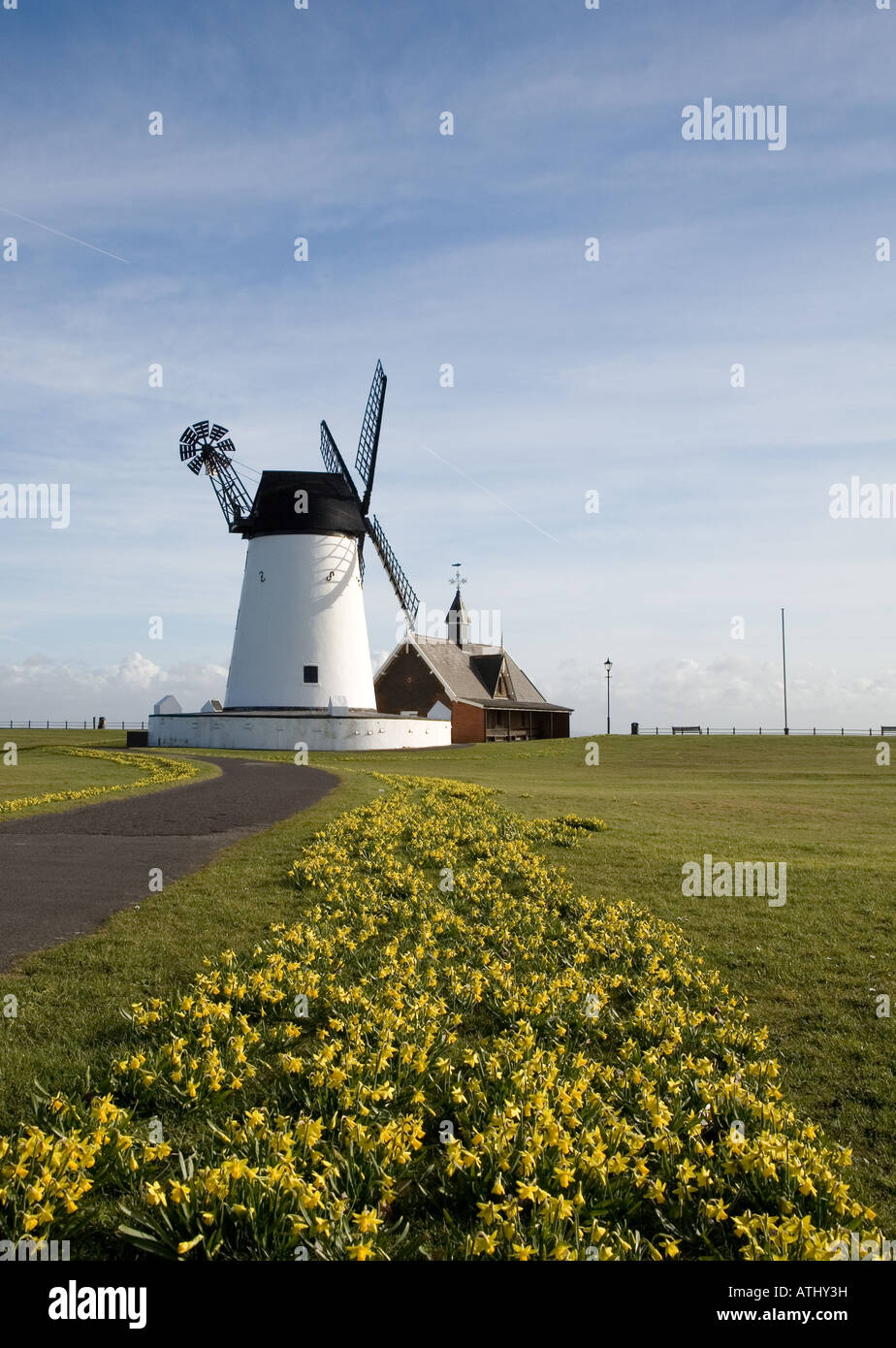 Lytham windmill lancashire uk Stock Photo