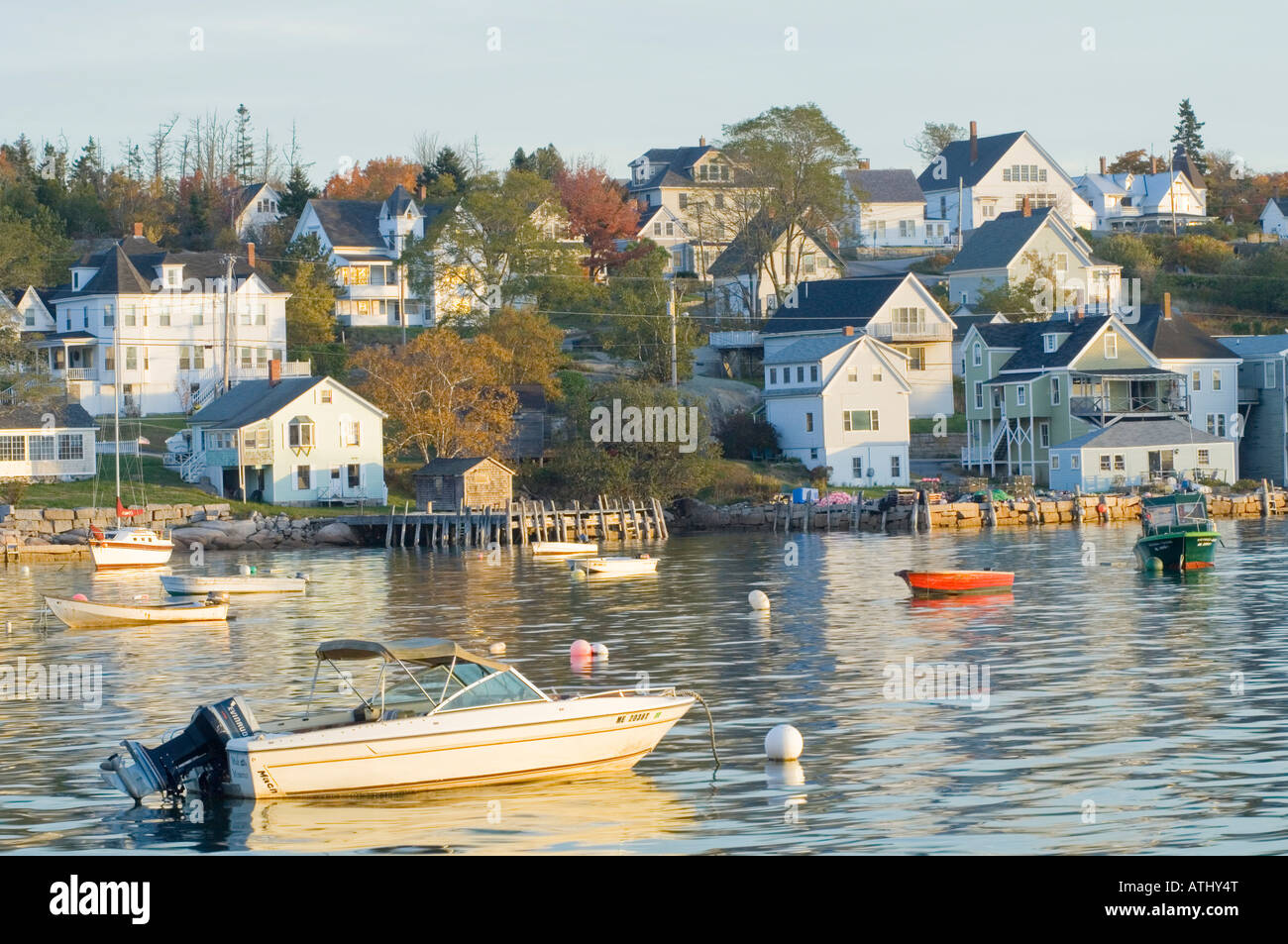 Photo of Stonington Maine from across the harbor Stock Photo - Alamy