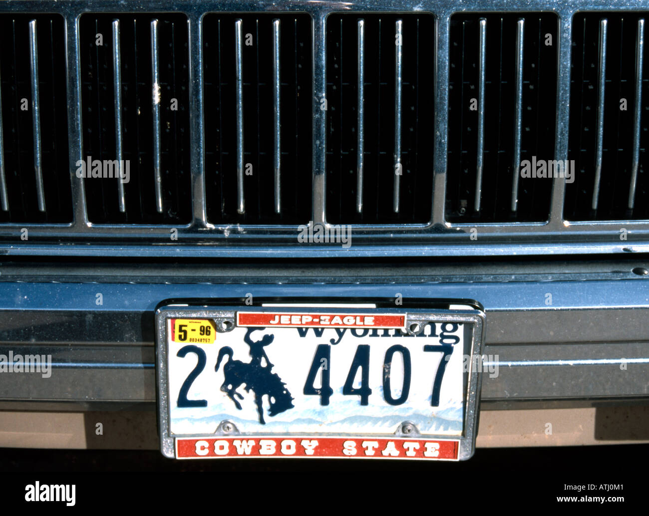Cowboy State, Wyoming, number plate Stock Photo - Alamy