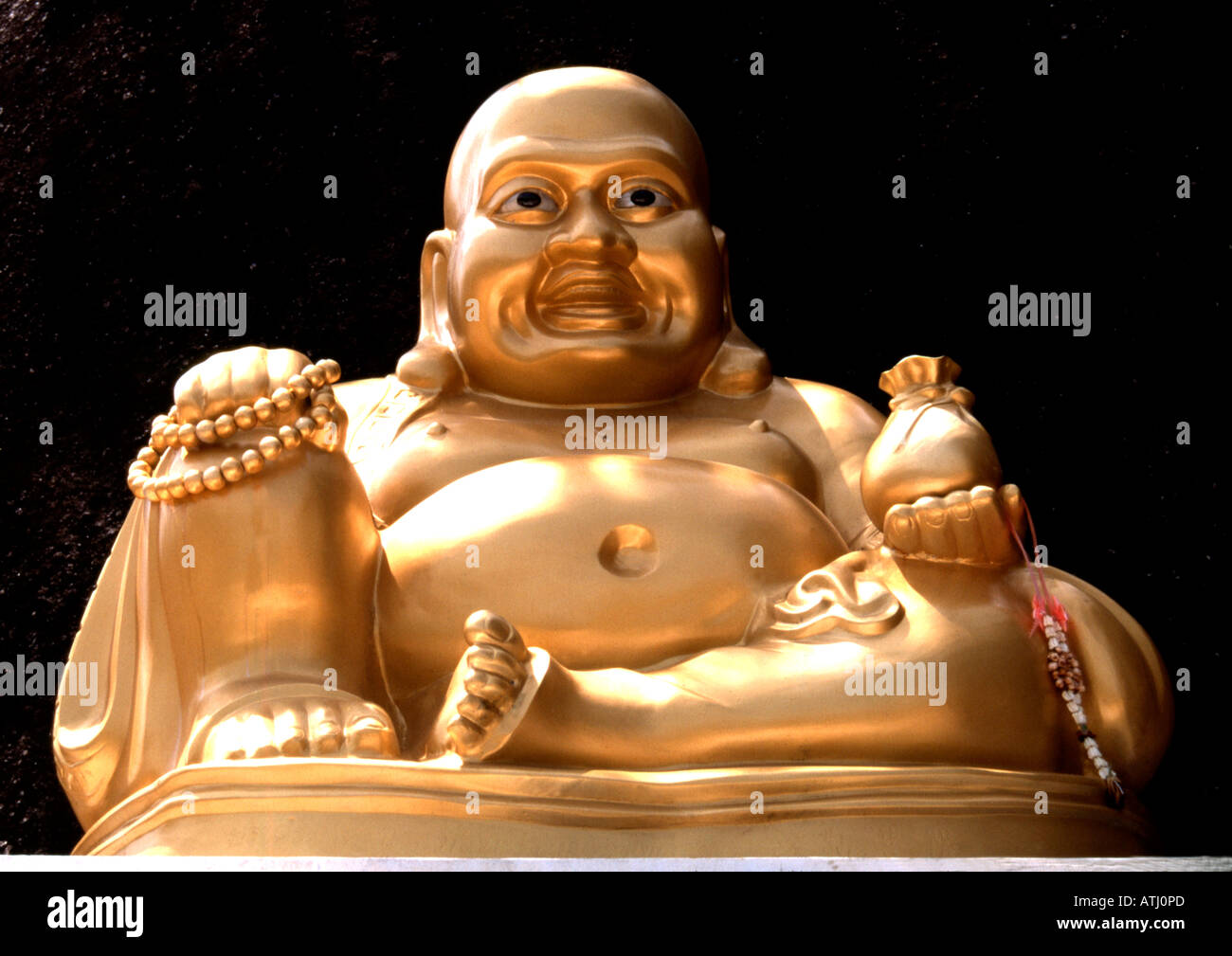 Gold statue of Buddha Stock Photo